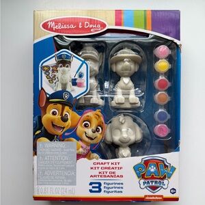 3/$15 | NIB: Melissa & Doug PAW Patrol Kids Craft Kit - Paintable Figurines